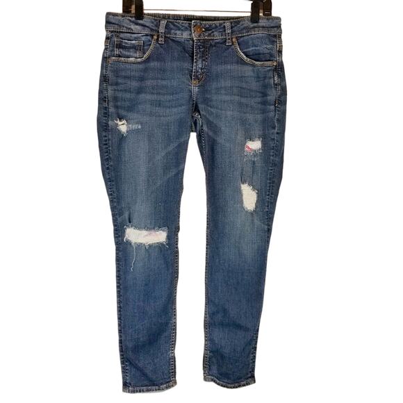 Silver Jeans Distressed Sam Boyfriend Jeans Size 29 - Picture 1 of 9